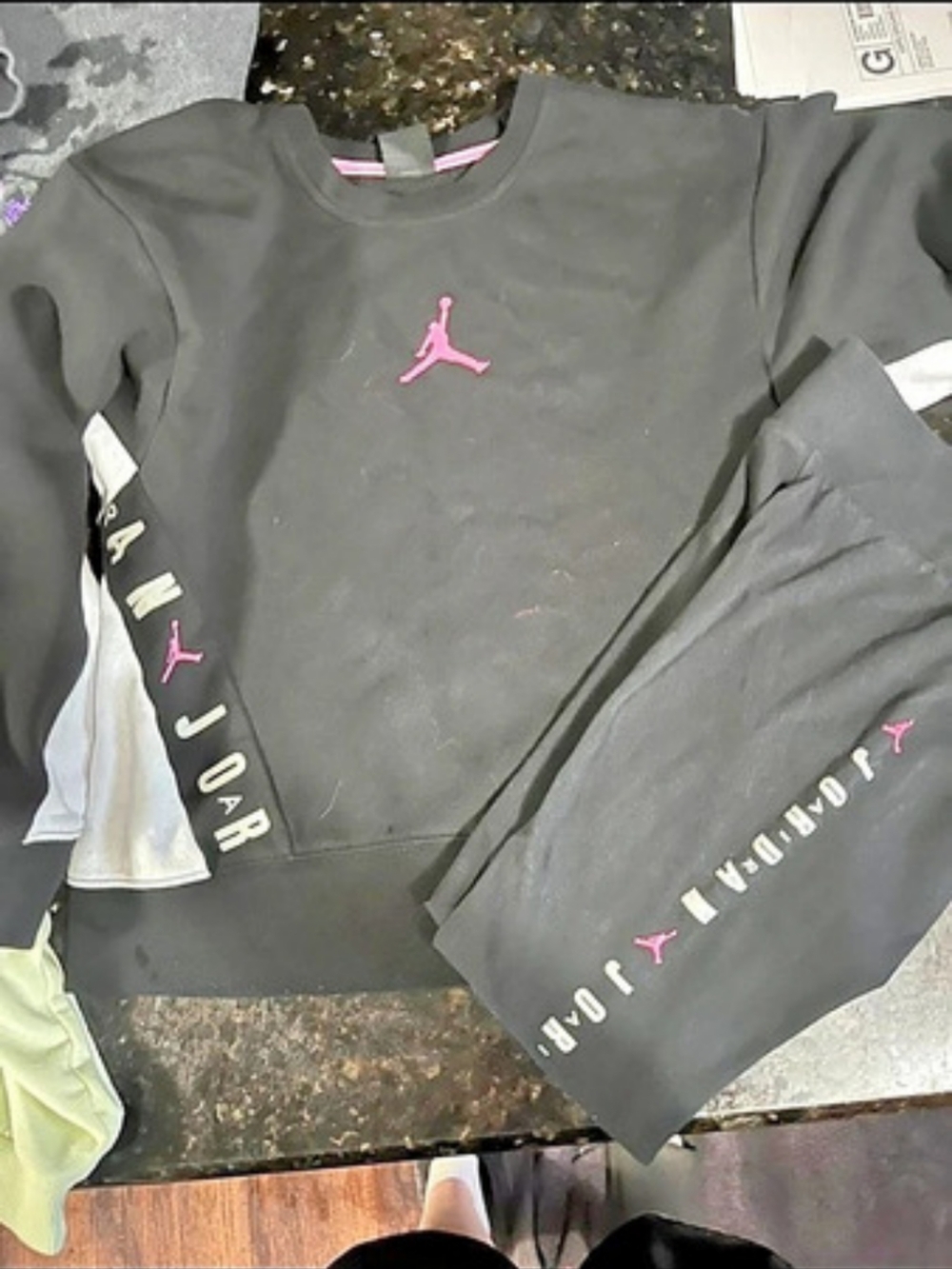 Jordan Jumpman Kids Black & Pink Set Size 12/13